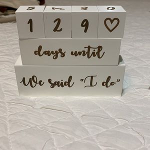 Chosen One Wedding Countdown Calendar with reverse side for Anniversary